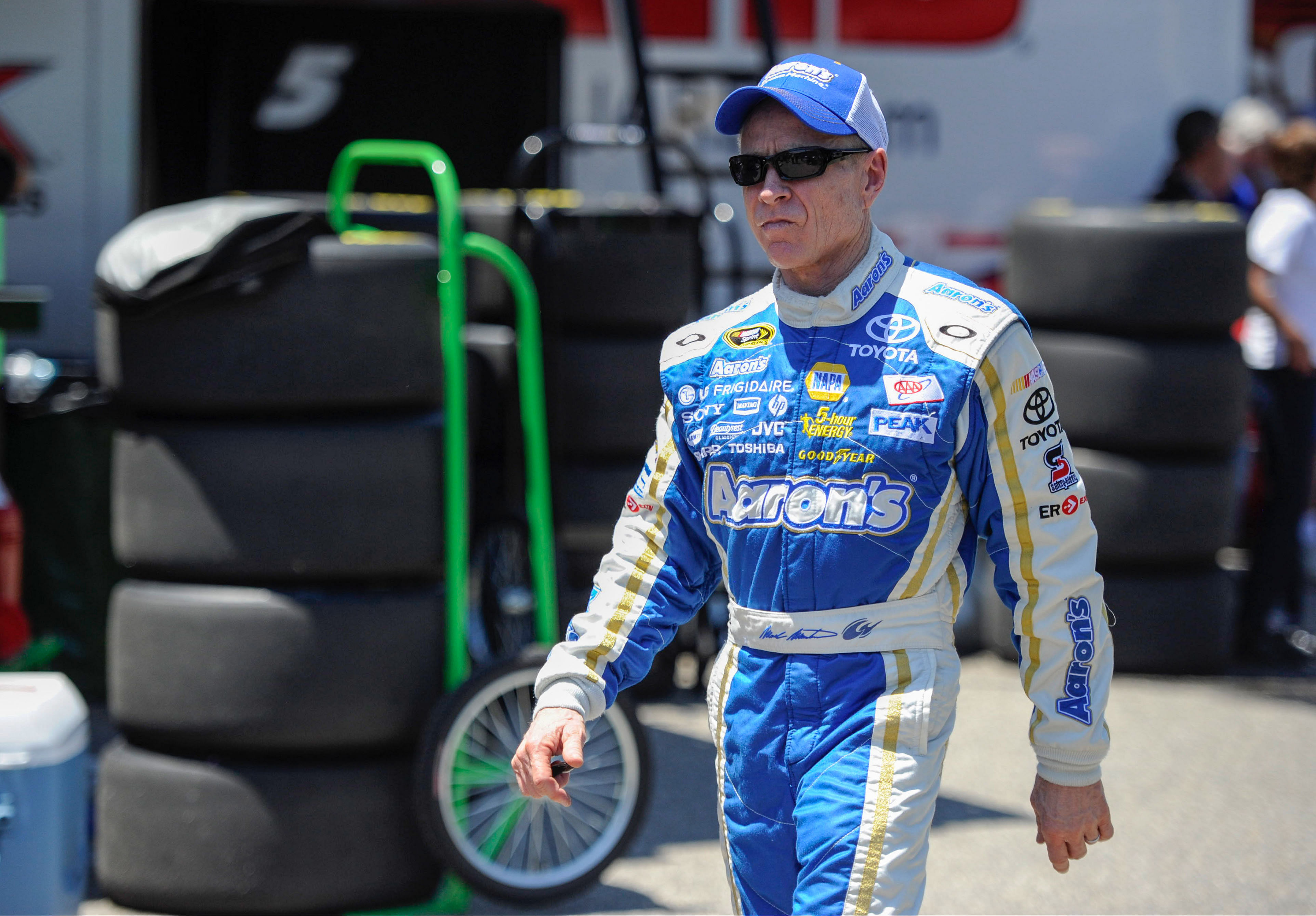 Mark Martin at the FedEx 400 in 2013 Benefiting Autism Speaks-Practice - Source: Imagn